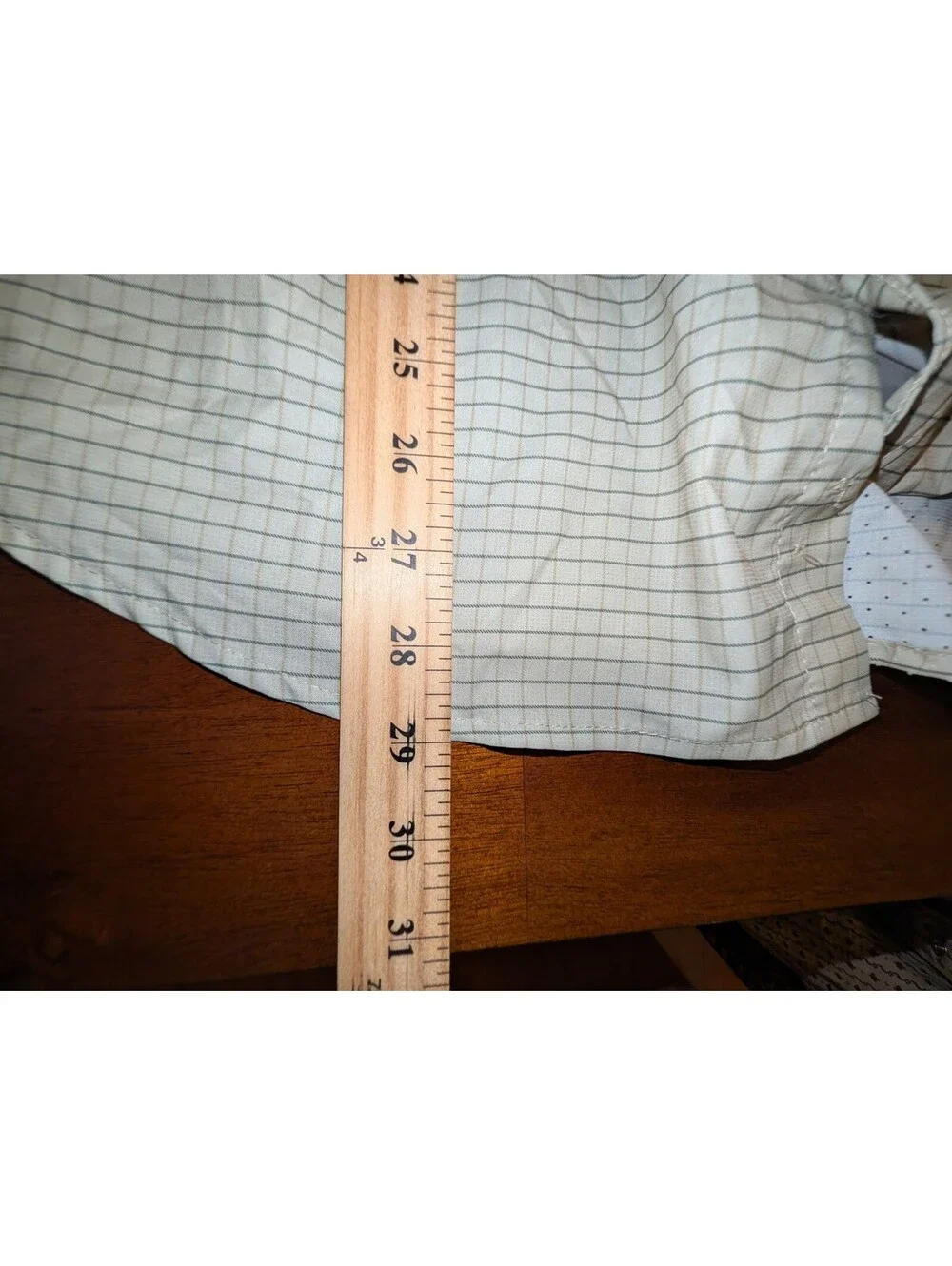 Huk Mens Long Sleeve Button Down Shirt Beige Check Button Front Pocket Size L